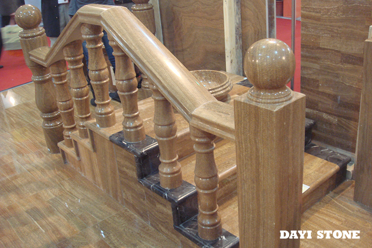 Yellow Wood Marble Stone Baluster Polished - Dayi Stone